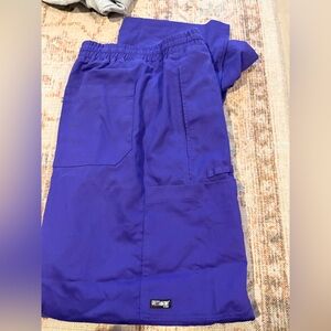 Grey’s Anatomy Purple Scrub Pants 2XL Elastic Waist Cargo Pockets